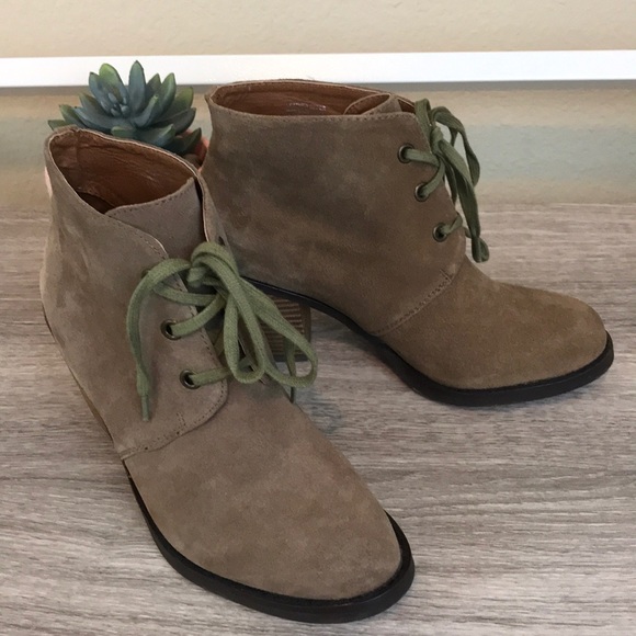 LOFT Shoes - Ann Taylor Loft Lace Up Leather Ankle Booties
